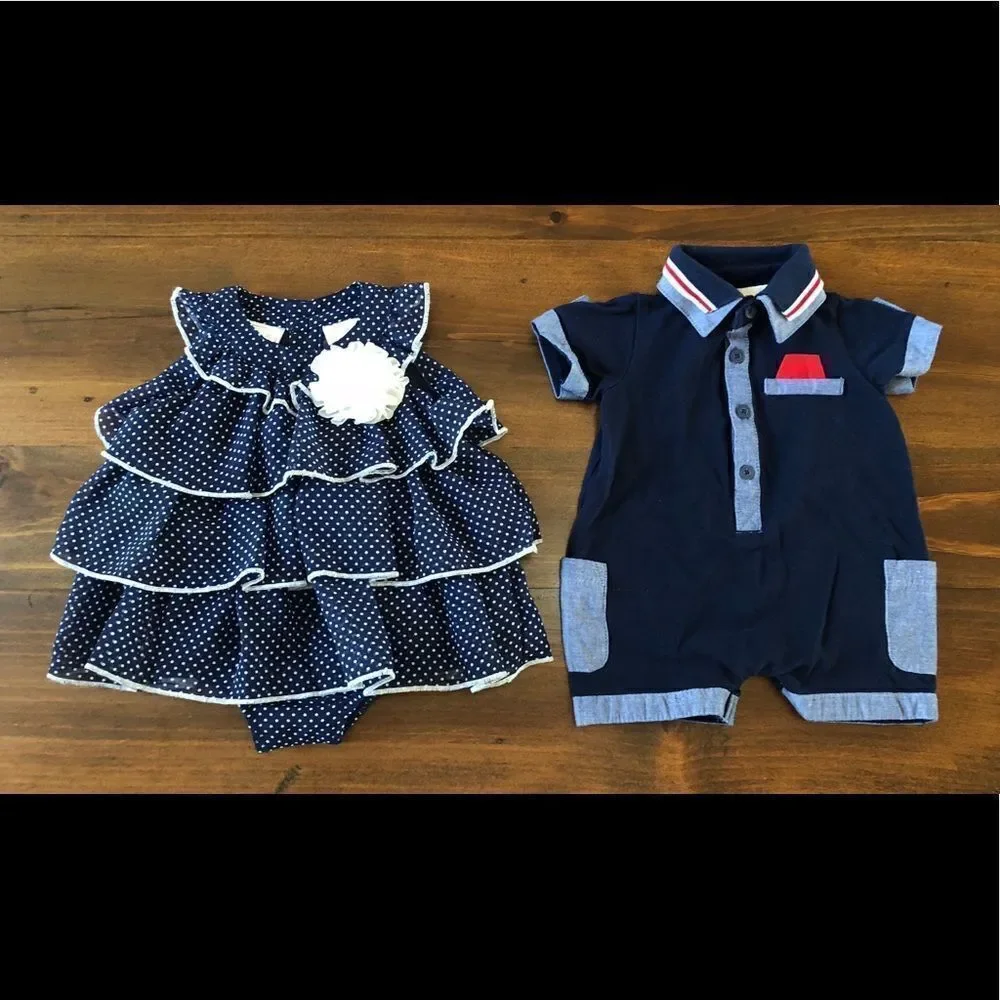 Baby Boy Onesie with Pocket Square
